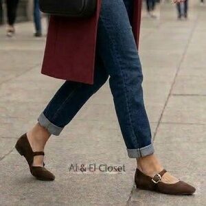 Dolce Vita Mauryce Mary Jane Flats Brown Faux Suede Women’s Size 10 New With Box